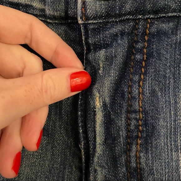 Code Blue Medium Wash Bootcut Flare Jeans Distress - Picture 4 of 9